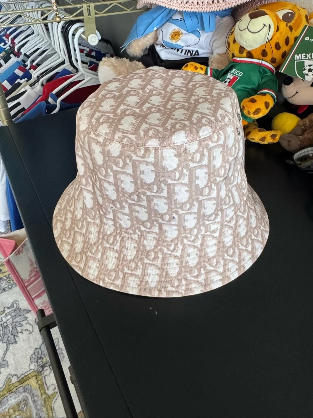 Dior Reversible Pink Patterned Bucket Hat
